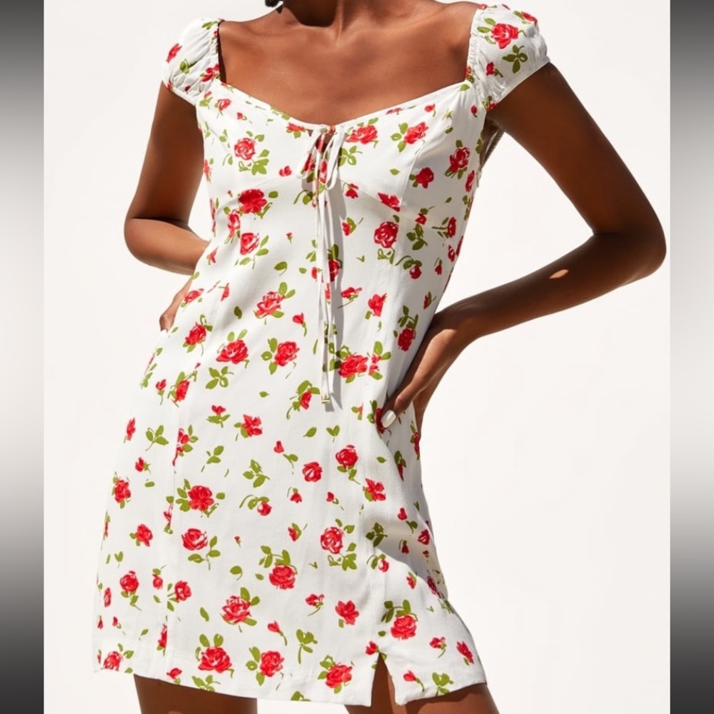 Size medium Zara rose baby doll mini dress